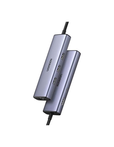 HUB USB-C UGREEN CM512 6 EN 1 (15598) 1X HDMI- 1X USB-C- 3X USB-A- 1X RJ45