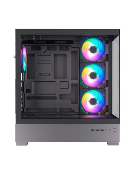 CASE GAMER HALION ZEUS M04 VIDRIO TEMPLADO| S/FUENTE| 4 LED-ARGB