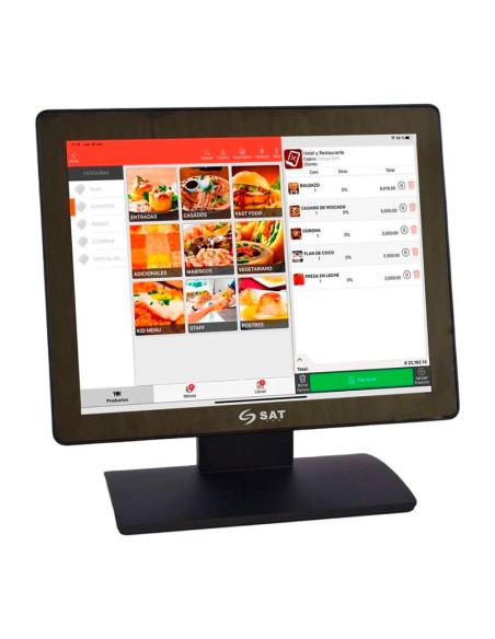 MONITOR SAT 1054 FPH TOUCH 15" PULGADAS VGA-USB-HDMI