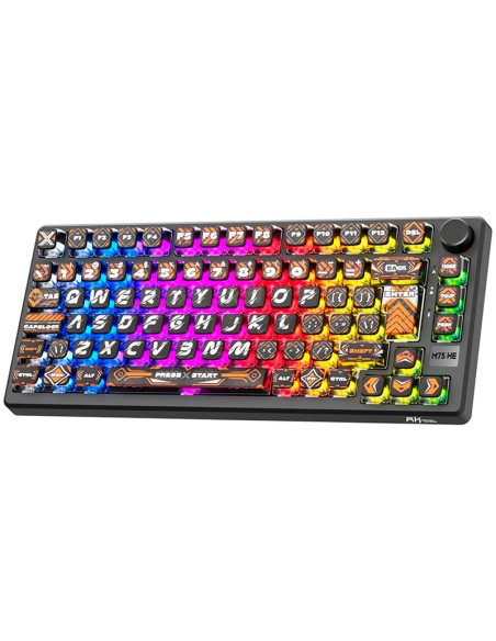 TECLADO GAMER ROYAL KLUDGE (RK M75 HE) HEPHAESTUS| MINT SWITCH| LED-RGB