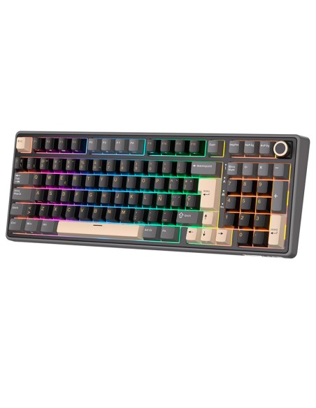TECLADO GAMER ROYAL KLUDGE (RK R98PRO) PHANTOM| CREAM SWITCH| CABLEADO| LED-RGB