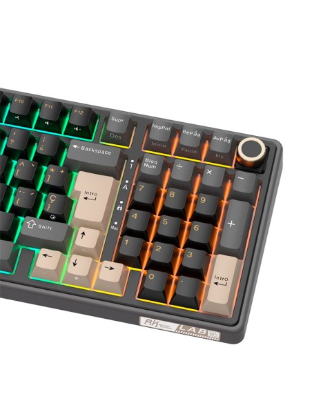 TECLADO GAMER ROYAL KLUDGE (RK R98PRO) PHANTOM| CREAM SWITCH| CABLEADO| LED-RGB