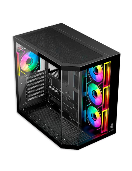 CASE ANTRYX FX 800 BLACK (AC-FX800K) S/FUENTE VIDRIO TEMPLADO 4 FAN ARGB