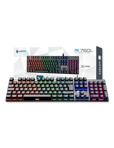 TECLADO GAMER ANTRYX MK 760L (AMK-760LKRE-SP) SWITCH- RED LED-RGB