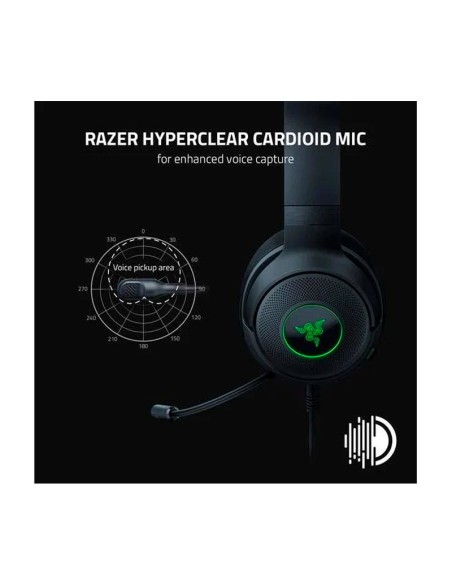 AUDIFONO GAMER RAZER KRAKEN V3 X (RZ04-03750300-R3U1) USB 7.1 LED-RGB