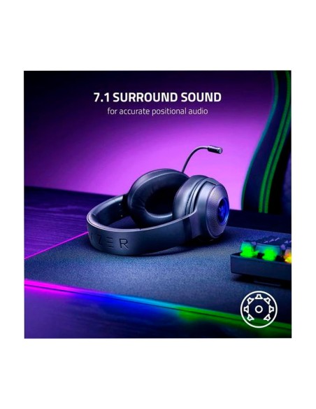 AUDIFONO GAMER RAZER KRAKEN V3 X (RZ04-03750300-R3U1) USB 7.1 LED-RGB