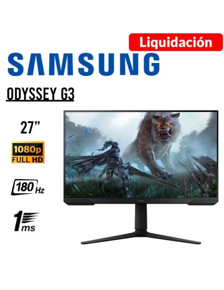 MONITOR GAMER SAMSUNG 27" ODYSSEY G3 ( LS27DG300ELXPE ) PANEL VA | 180HZ - 1MS | HDMI - DP | PIVOT