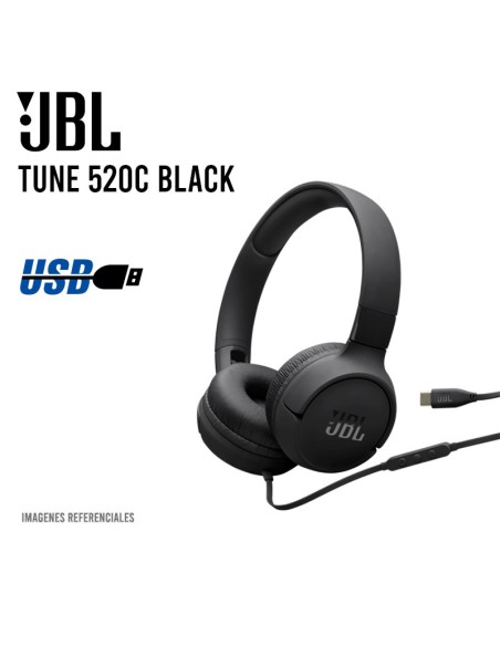 AUDIFONO JBL TUNE 520 C | USB-C | BLACK