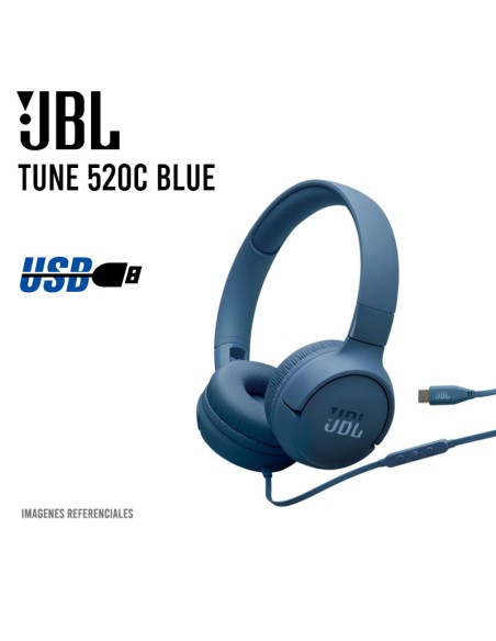 AUDIFONO JBL TUNE 520 C | USB-C | BLUE
