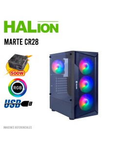 CASE GAMER HALION MARTE CR28 PANEL VIDRIO TEMPLADO |...