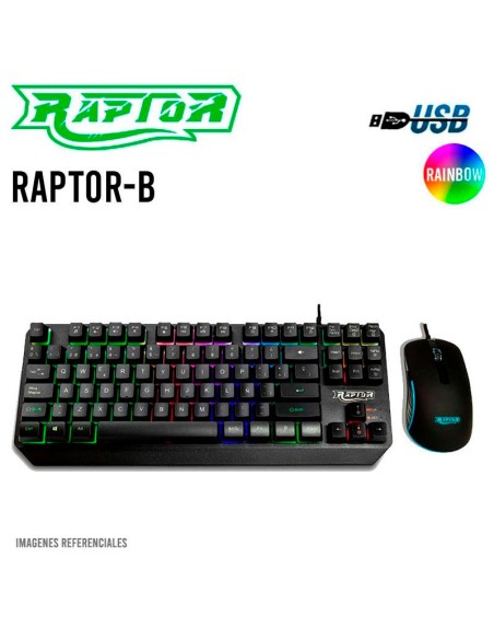 PC GAMER REAPER RYZEN 5-5500 16GB 500GB SSD GEFORCE RTX 5050 8GB + 23.8 FHD 144HZ + KIT RAPTOR