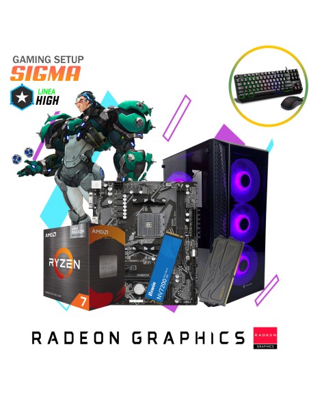SETUP GAMER SIGMA AMD RYZEN 7 5700G 16GB 500GB + KIT RAPTOR