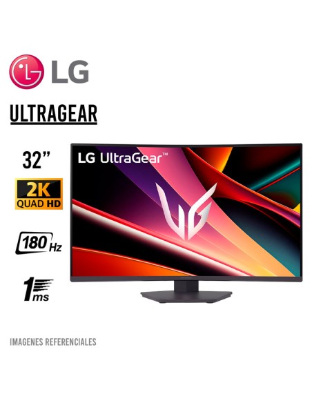 MONITOR GAMER LG ULTRAGEAR 32" (32G600A-B) CURVO QHD| 180HZ/1MS| HDMI-DISPLAYPORT