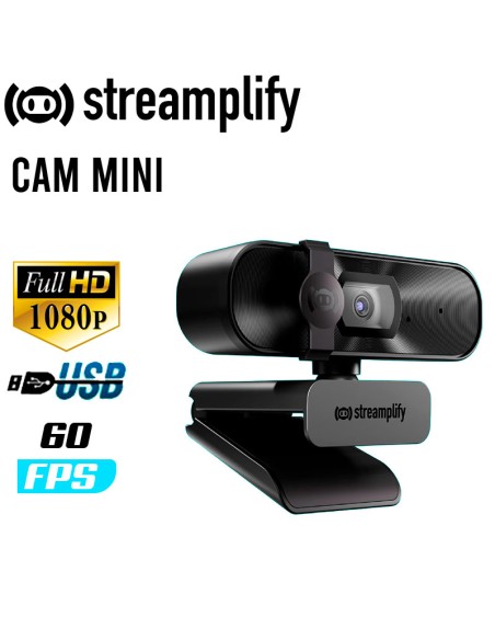 CAMARA WEB STREAMPLIFY CAM MINI (CAM-MINI-FHD-2M60-BK) 1080P-60FPS| AUTO FOCUS