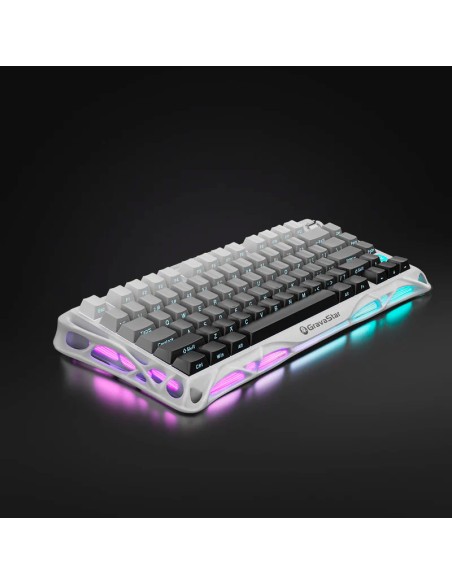 TECLADO GAMER GRAVASTAR MERCURY K1 (GSK1-GWHT) WIRELESS- BT| LED-RGB
