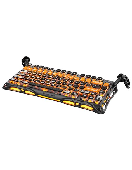 TECLADO GAMER GRAVASTAR MERCURY K1 PRO CYBERFLARE (GSK1PRO-BO-BLK) WIRELESS| MECANICO| LED-RGB