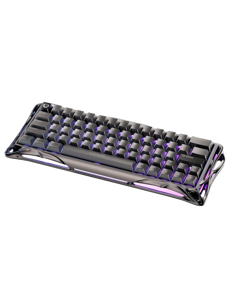 TECLADO GAMER GRAVASTAR MERCURY V60 PRO GUN METAL (GSV60PRO-XTAL-BLK) CABLEADO| SWITCH UFO MAGNETICO| LED-RGB
