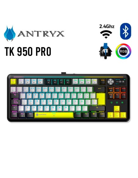 TECLADO GAMER ANTRYX TK 950 PRO (ATK-950PKGBL-SP) WIRELESS| SWITCH BLUE| LED-RGB
