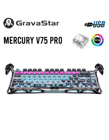 TECLADO GAMER GRAVASTAR MERCURY V75 PRO HE...