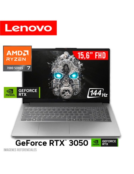 LAPTOP GAMER LENOVO LOQ 15ARP10E R7-7735HS 16GB 512GB SSD GEFORCE RTX 3050 6GB 15.6 FHD 144HZ  WINDOWS 11 (83S00049LM)