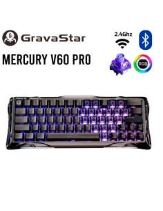 TECLADO GAMER GRAVASTAR MERCURY V60 PRO GUN METAL...