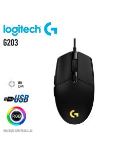MOUSE GAMER LOGITECH G203 NEGRO LIGHTSYNC ( 910-005793 )...