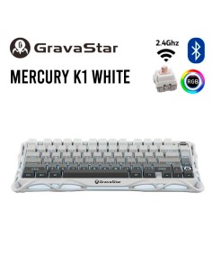 TECLADO GAMER GRAVASTAR MERCURY K1 (GSK1-GWHT) WIRELESS-...