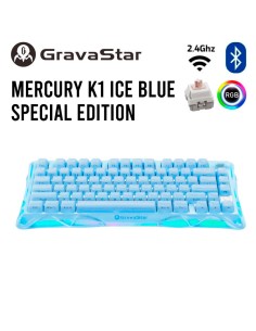 TECLADO GAMER GRAVASTAR MERCURY K1 ICE BLUE EDICION...