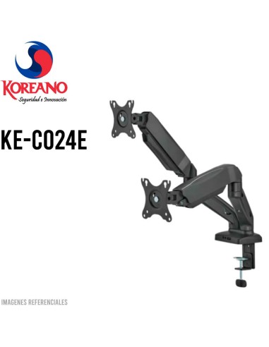 RACK ARTICULADO PARA 2 MONITORES KOREANO 17" A...