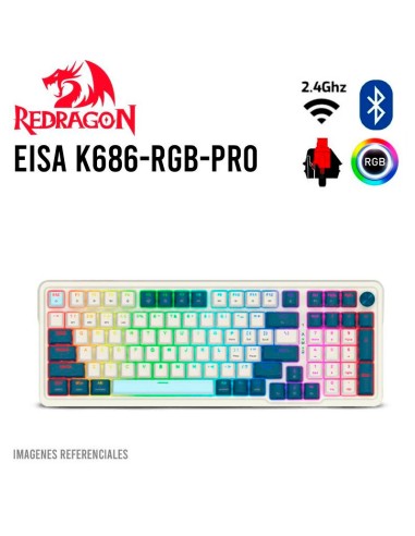 TECLADO GAMER REDRAGON EISA ( K686WB-RGB-PRO )...
