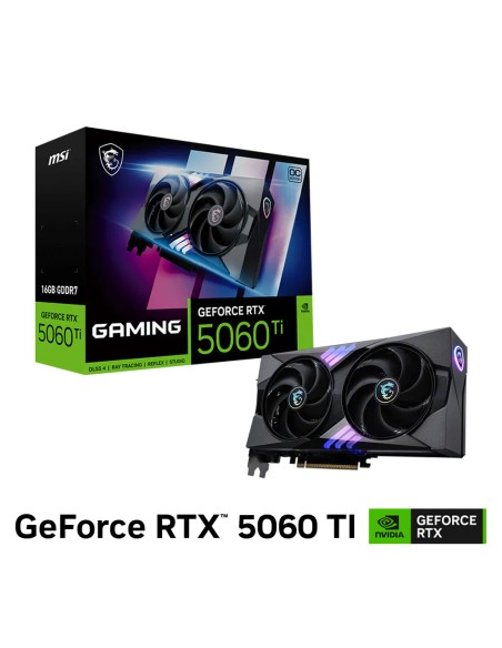 TARJETA DE VIDEO MSI RTX 5060 TI GAMING OC 16GB GDDR7 (912-V535-039) 128 BITS