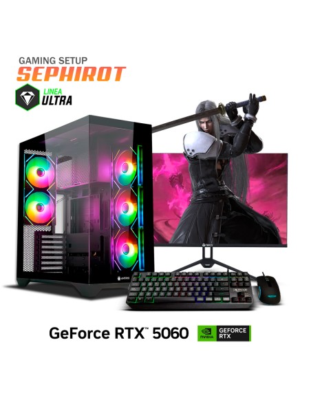 PC GAMER SEPHIROT ULTRA 7-265 16GB 1TB SSD GEFORCE RTX 5060 + 27 FHD 144HZ + KIT RAPTOR