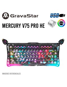 TECLADO GAMER GRAVASTAR MERCURY V75 PRO HE NEON GRAFFITI...