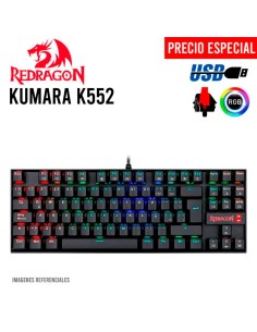 TECLADO GAMER REDRAGON KUMARA ( K552RGB-1 SP ) BLACK |...