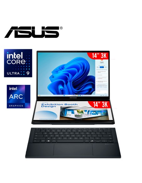 LAPTOP ASUS ZENBOOK DUO UX8406CA-PZ073W ULTRA 9-285H 32GB 1TB SSD 14 DUAL 3K OLED TOUCHSCREEN WINDOWS 11