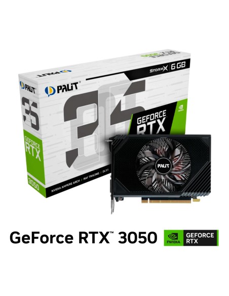 TARJETA DE VIDEO PALIT RTX 3050 6GB STORM X ( NE63050018JE-1072F ) 96 BITS