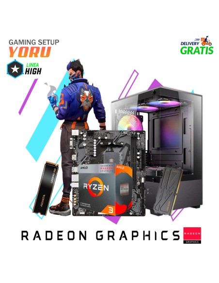 SETUP GAMER YORU RYZEN 3-3200G 16GB 512GB SSD