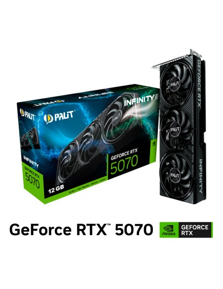 TARJETA DE VIDEO PALIT GEFORCE RTX 5070 12GB INFINITY 3 (NE75070019K9-GB2050S) GDDR7 |192 BIT