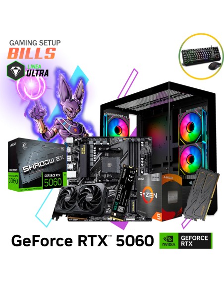 SETUP GAMER BILLS RYZEN 5 5500X3D 16GB 512GB SSD GEFORCE RTX 5060 8GB + KIT RAPTOR