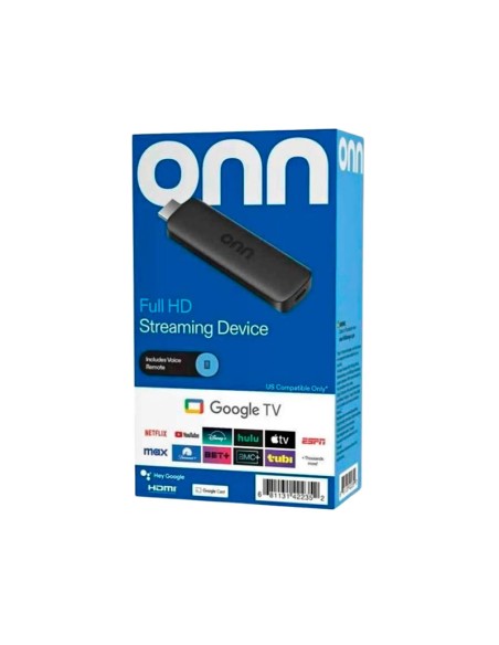 ONN GOOGLE TV FULL HD STREAMING DEVICE |TV OS BLUETOOTH| MIMO FAST WIFI|BLUE BOX (681131422352)