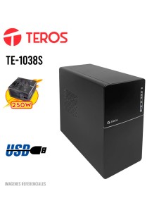 CASE TEROS (TE-1038S) 250W| USB 2.0- 3.0| BLACK