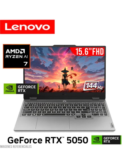 LAPTOP GAMER LENOVO LOQ 15AHP10 R7 250 16GB 512GB T VIDEO RTX 5050 8GB 15.6" FHD WINDOWS 11 ( 83JG00B1LM )