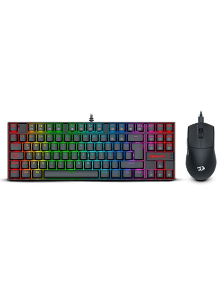 KIT GAMER REDRAGON ESSENTIALS TECLADO+ MOUSE ( KUMARA- M724 ) BLACK | ( S145-SP )|SWITCH AZUL