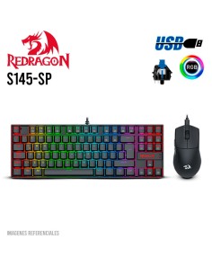KIT GAMER REDRAGON ESSENTIALS TECLADO+ MOUSE ( KUMARA-...