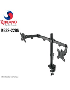 RACK KOREANO DOBLE BRAZO MONITORES 17" A 35" (KE32-2BN) 9KG