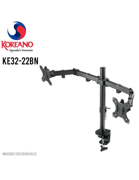 RACK KOREANO DOBLE BRAZO MONITORES 17" A 35" (KE32-2BN) 9KG