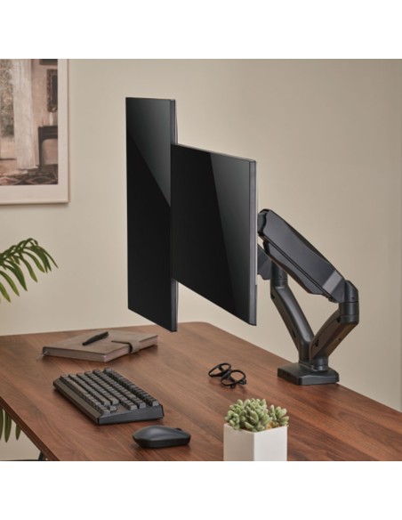 RACK PARA 2 MONITORES KOREANO 17" A 32" (KE-C024E) BRAZO HIDRAULICO