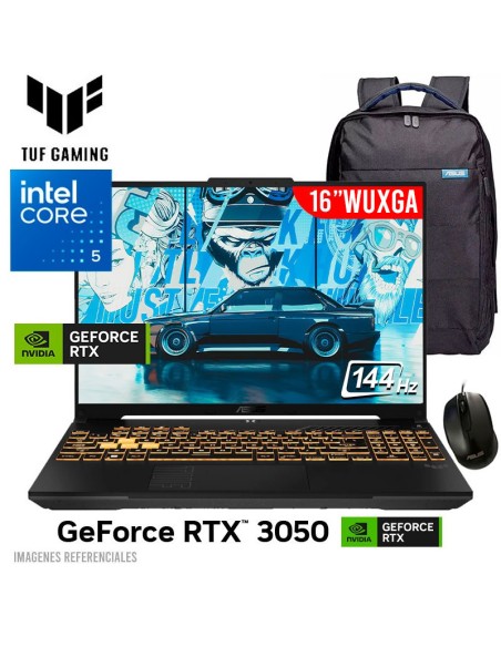 LAPTOP GAMER ASUS TUF FX607VJB-RL209 CORE 5-210H 16GB 512GB SSD GEFORCE RTX 3050 6GB 16 WUXGA 144HZ FREEDOS(90NR0MZ6-M00B80)