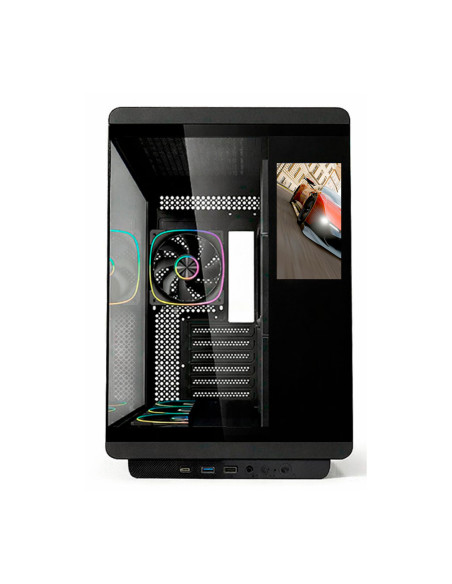 CASE GAMER THELION (IM600-6 BK)|S/FUENTE|VIDRIO TEMPLADO | 6" LCD |7 FAN ARGB