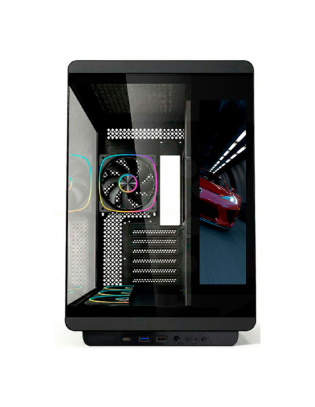 CASE GAMER THELION (IM600-12 BK)| S/FUENTE| VIDRIO TEMPLADO |12" LCD |7 FAN ARGB